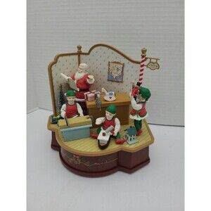 Animated Musical Santa's Workshop Matrix Industries Wish You A Merry Christmas